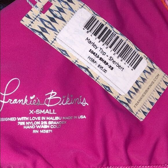Frankies Bikinis Marley Bikini Top - Sherbert NWT‎ - Picture 7 of 8
